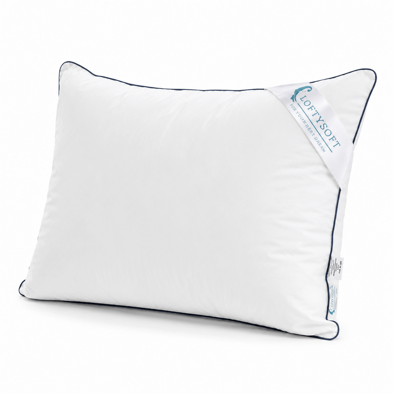 หมอนขนห่านเทียม LOFTYSOFT HOTEL PILLOW รุ่น STANDARD COMFY19X29นิ้ว สีขาว_0